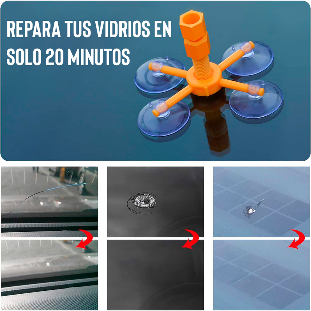Kit reparador de vidrio